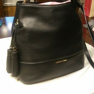 Michael Kors Black Kip Bucket Bag